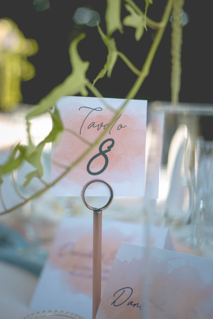 rose wedding table number